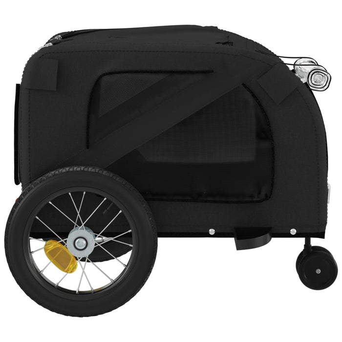 Remorcă bicicletă animale companie, negru, textil oxford/fier WALTI