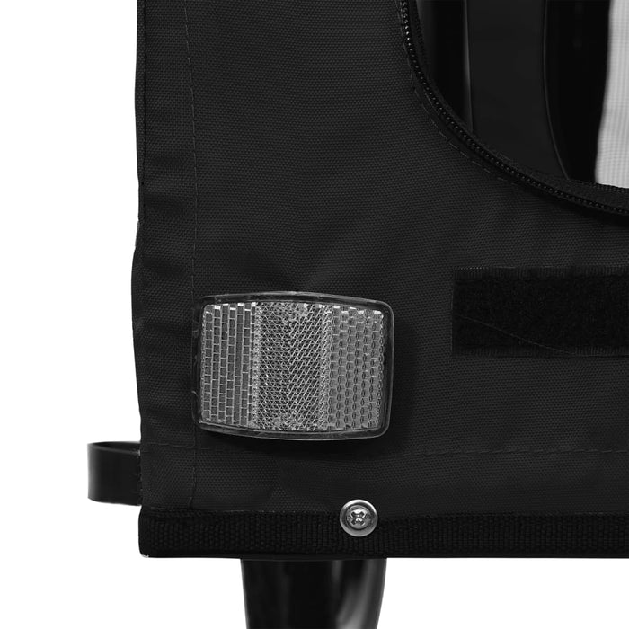 Remorcă bicicletă animale companie, negru, textil oxford/fier WALTI
