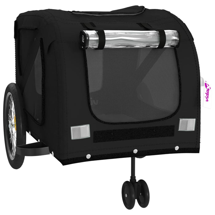 Remorcă bicicletă animale companie, negru, textil oxford/fier WALTI