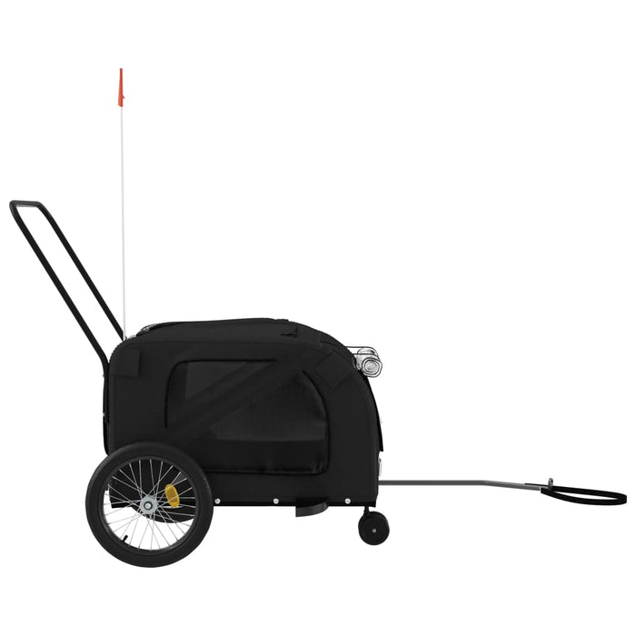 Remorcă bicicletă animale companie, negru, textil oxford/fier WALTI