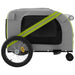 Remorcă bicicletă animale companie verde/gri textil oxford/fier - WALTI WALTI