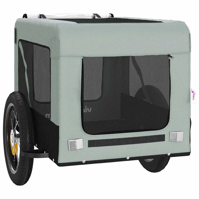 Remorcă bicicletă animale companie gri/negru textil oxford/fier - WALTI WALTI