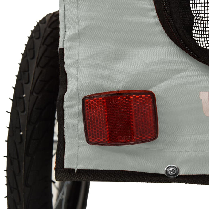 Remorcă bicicletă animale companie gri/negru textil oxford/fier - WALTI WALTI