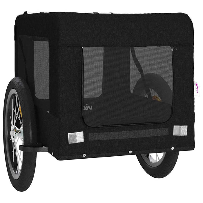 Remorcă bicicletă animale companie, negru, textil oxford/fier WALTI