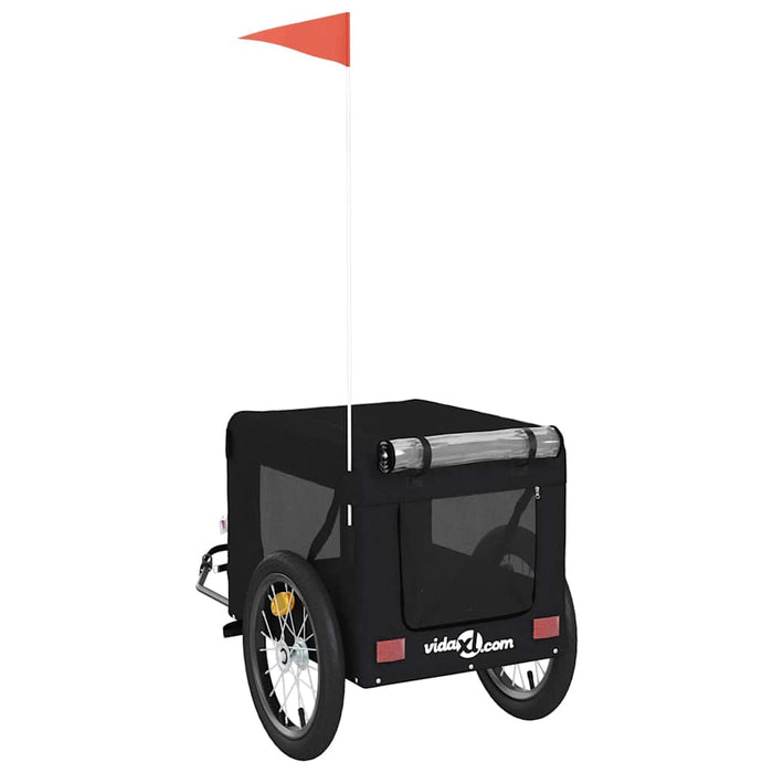 Remorcă bicicletă animale companie, negru, textil oxford/fier WALTI