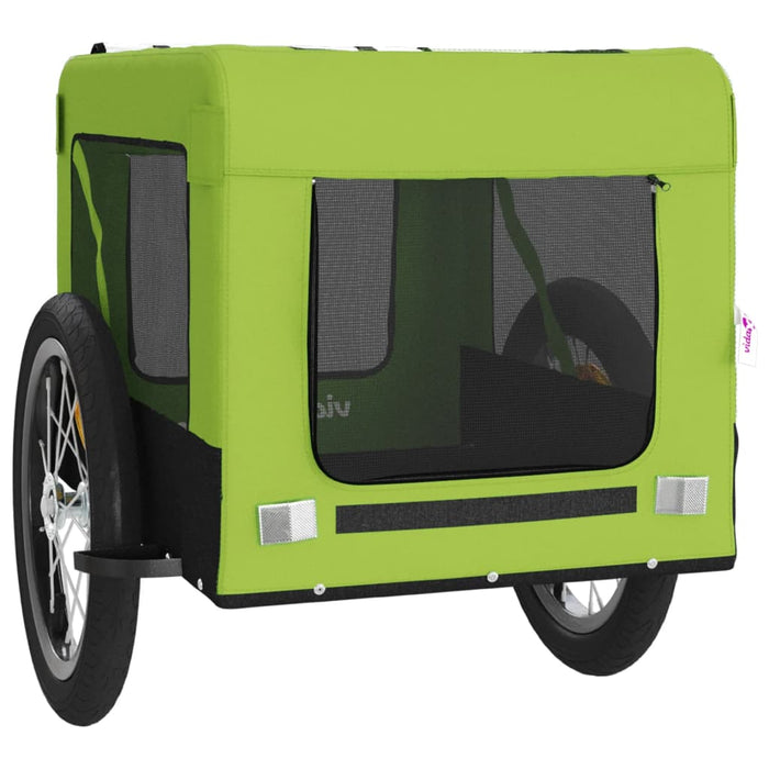 Remorcă bicicletă animale companie, verde/negru, oxford/fier WALTI