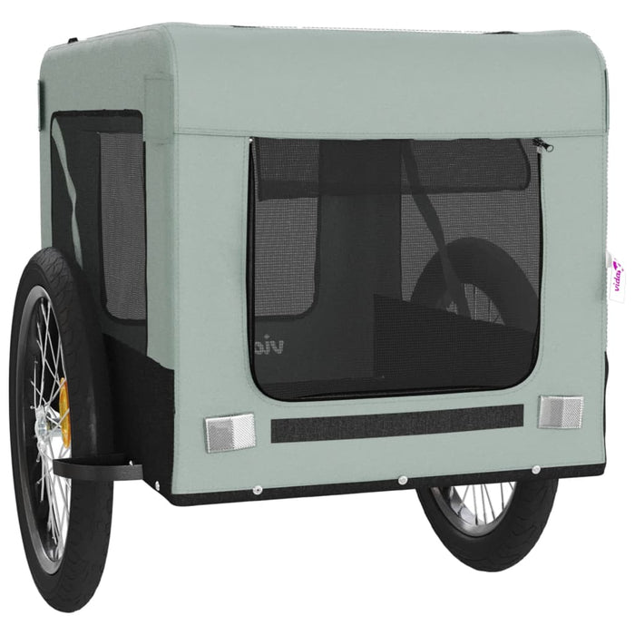 Remorcă bicicletă animale companie gri/negru textil oxford/fier - WALTI WALTI