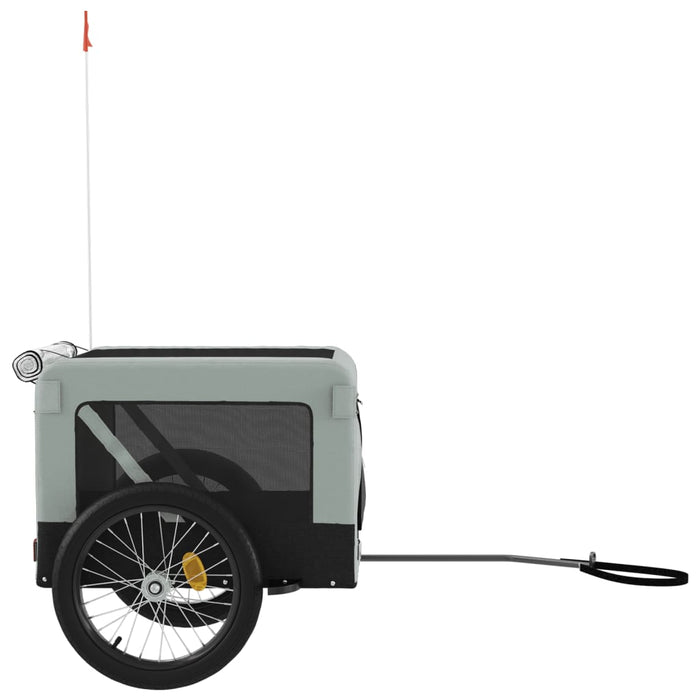 Remorcă bicicletă animale companie gri/negru textil oxford/fier - WALTI WALTI