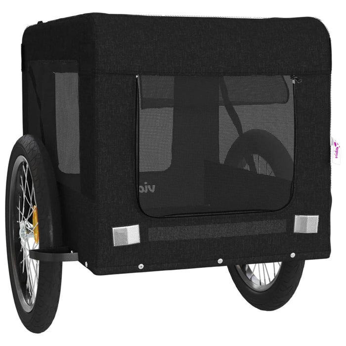 Remorcă bicicletă animale companie, negru, textil oxford/fier WALTI