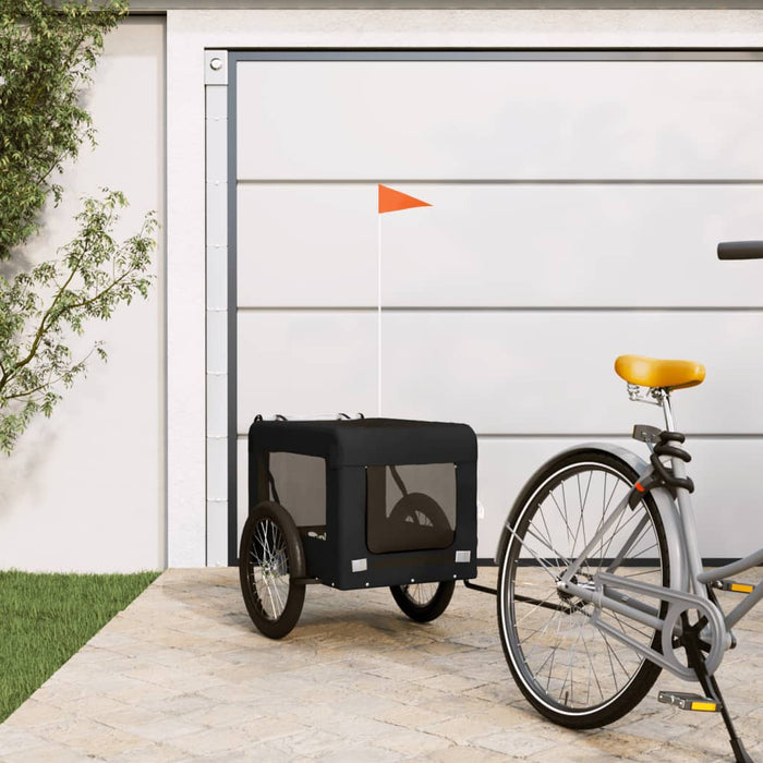 Remorcă bicicletă animale companie, negru, textil oxford/fier WALTI