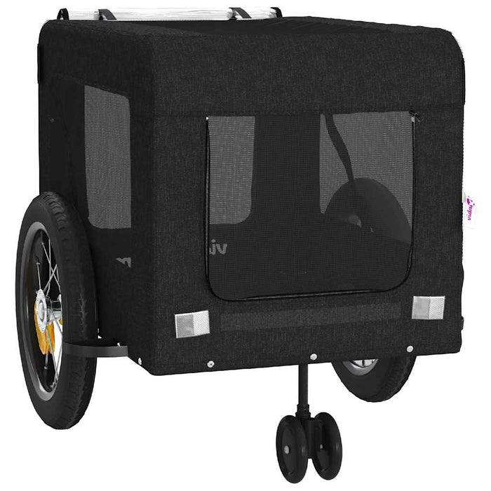 Remorcă bicicletă animale companie, negru, textil oxford/fier - WALTI WALTI