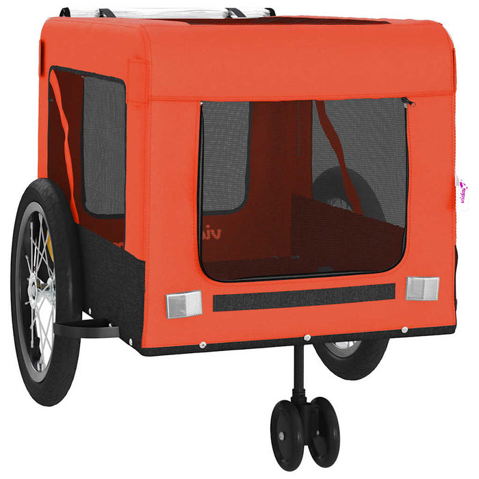 Remorcă bicicletă animale companie portocaliu/negru oxford/fier - WALTI WALTI