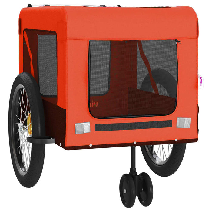 Remorcă bicicletă animale companie portocaliu/negru oxford/fier - WALTI WALTI