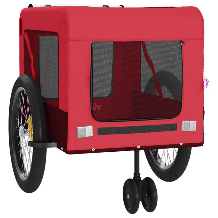 Remorcă bicicletă animale companie, roșu/negru, oxford/fier - WALTI WALTI