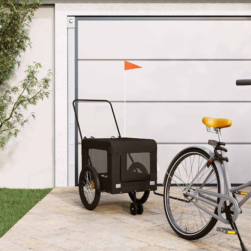 Remorcă bicicletă animale companie, negru, textil oxford/fier - WALTI WALTI
