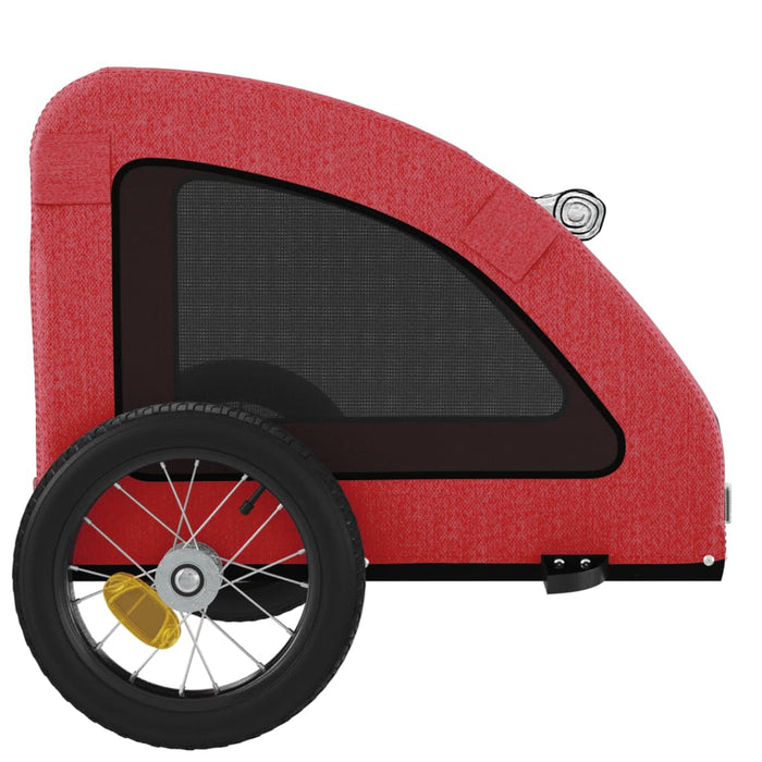 Remorcă de bicicletă animale companie, roșu, textil oxford/fier WALTI