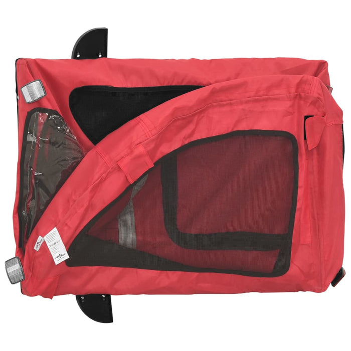 Remorcă de bicicletă animale companie, roșu, textil oxford/fier WALTI