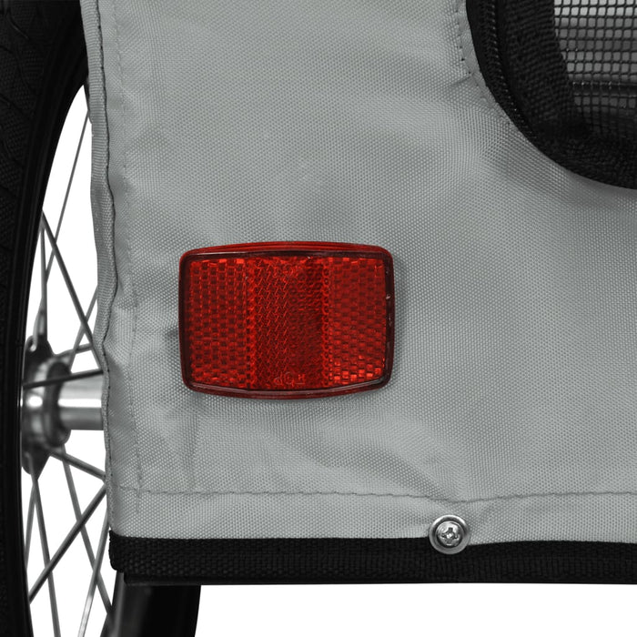 Remorcă de bicicletă animale companie, gri, textil oxford/fier - WALTI WALTI