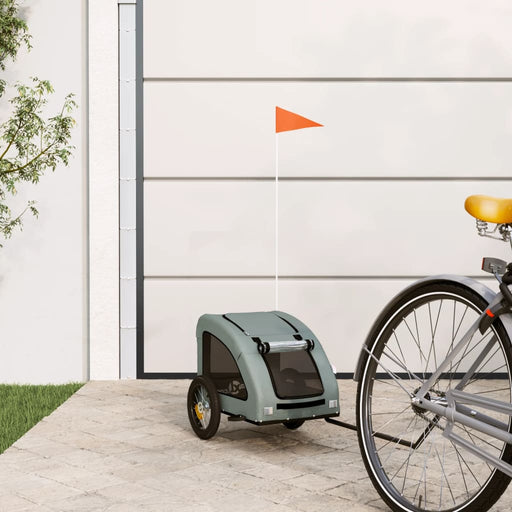 Remorcă de bicicletă animale companie, gri, textil oxford/fier - WALTI WALTI