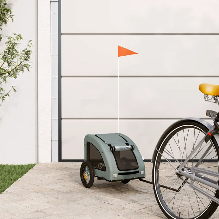 Remorcă de bicicletă animale companie, gri, textil oxford/fier - WALTI WALTI