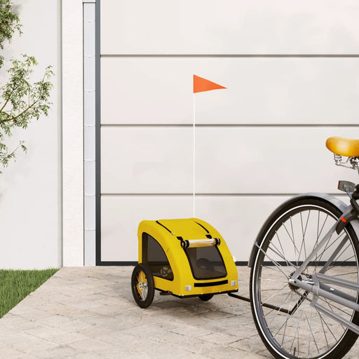 Remorcă de bicicletă animale companie galben textil oxford/fier - WALTI WALTI