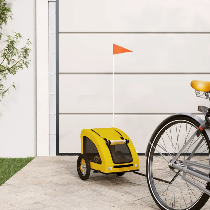 Remorcă de bicicletă animale companie galben textil oxford/fier - WALTI WALTI