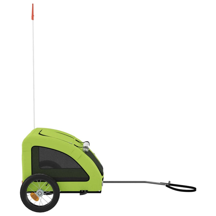 Remorcă de bicicletă animale companie, verde textil oxford/fier - WALTI WALTI