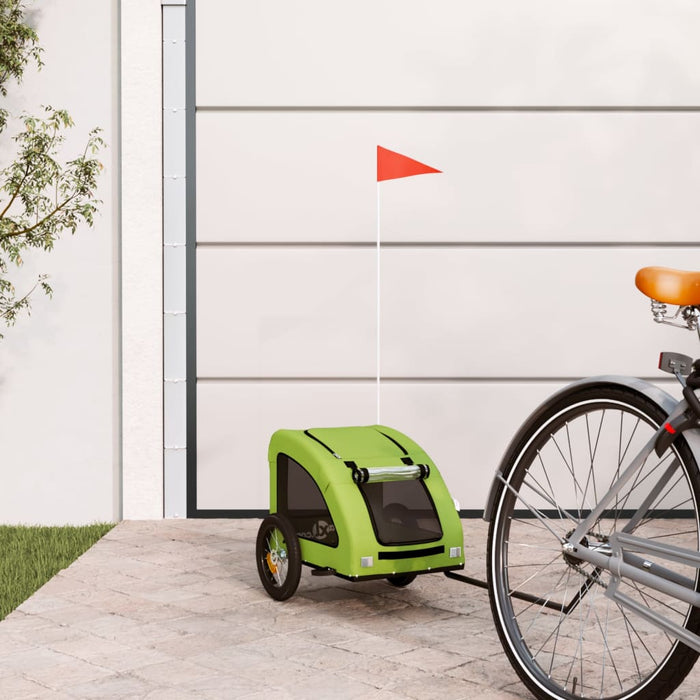 Remorcă de bicicletă animale companie, verde textil oxford/fier - WALTI WALTI