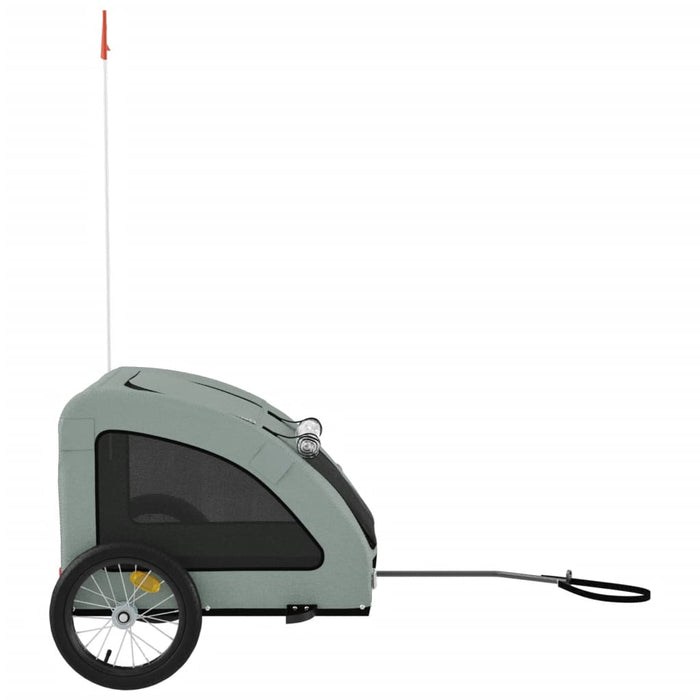 Remorcă de bicicletă animale companie, gri, textil oxford/fier WALTI