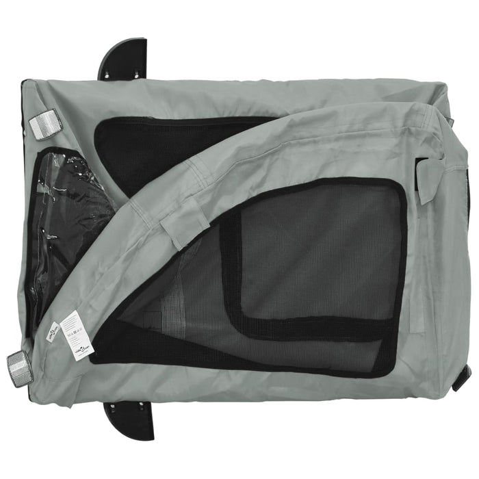 Remorcă de bicicletă animale companie, gri, textil oxford/fier WALTI