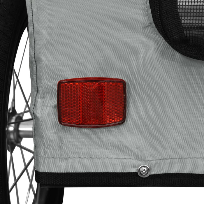 Remorcă de bicicletă animale companie, gri, textil oxford/fier WALTI