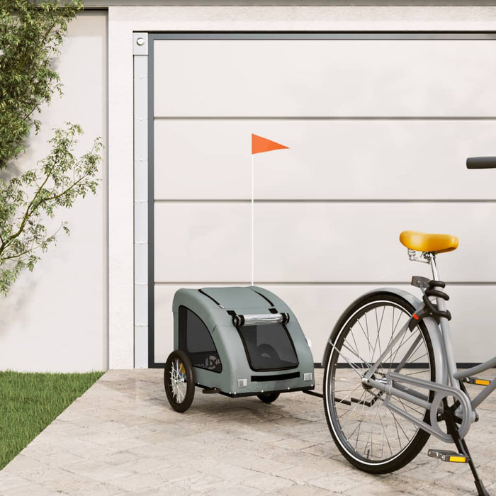 Remorcă de bicicletă animale companie, gri, textil oxford/fier WALTI