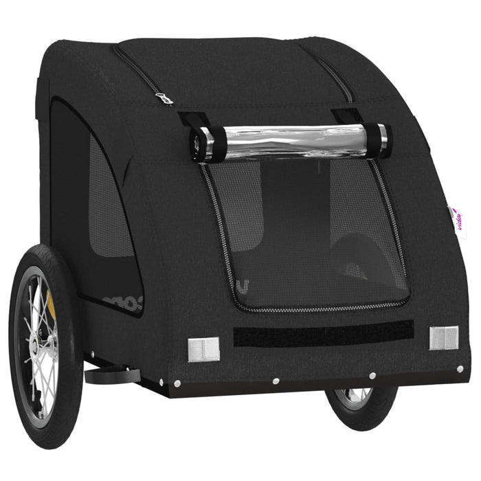 Remorcă bicicletă animale companie, negru, textil oxford/fier - WALTI WALTI