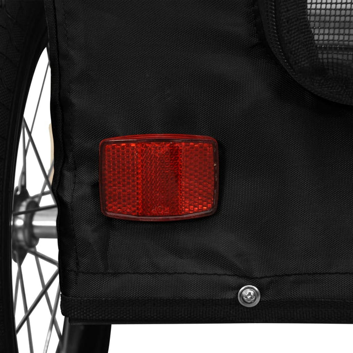 Remorcă bicicletă animale companie, negru, textil oxford/fier - WALTI WALTI
