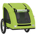 Remorcă de bicicletă animale companie, verde textil oxford/fier - WALTI WALTI