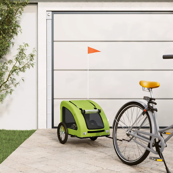 Remorcă de bicicletă animale companie, verde textil oxford/fier - WALTI WALTI