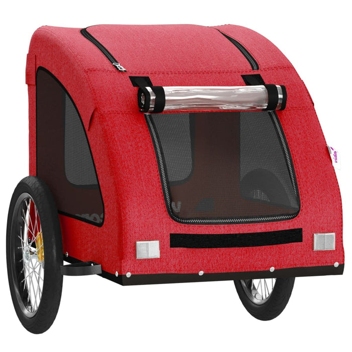 Remorcă de bicicletă animale companie, roșu, textil oxford/fier - WALTI WALTI