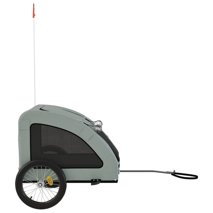 Remorcă de bicicletă animale companie, gri, textil oxford/fier - WALTI WALTI