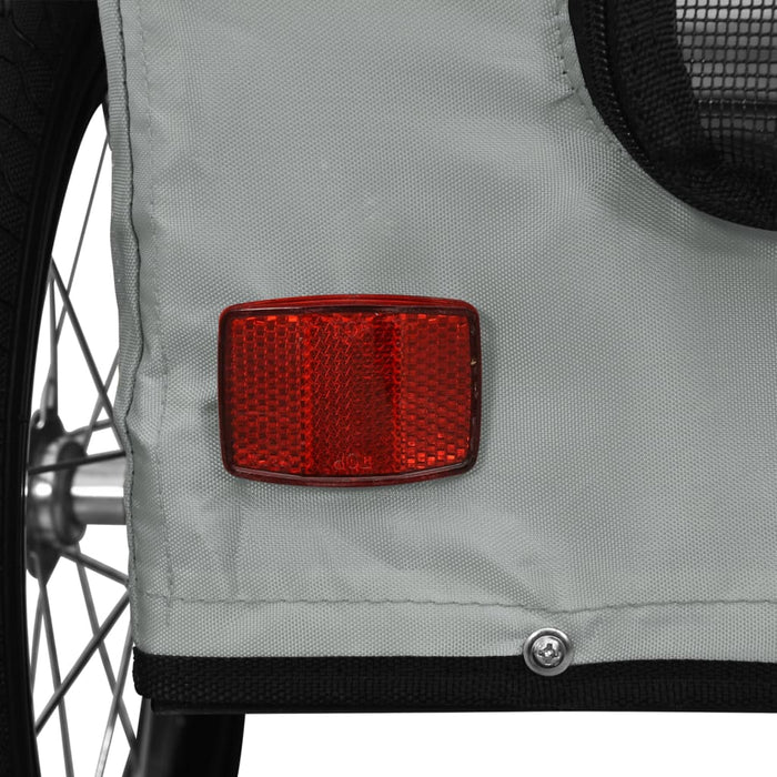 Remorcă de bicicletă animale companie, gri, textil oxford/fier - WALTI WALTI