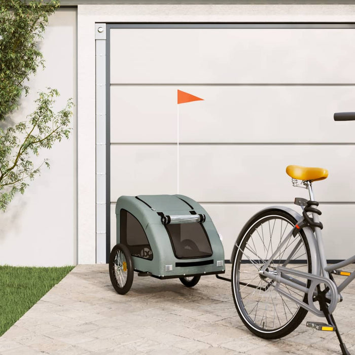 Remorcă de bicicletă animale companie, gri, textil oxford/fier - WALTI WALTI