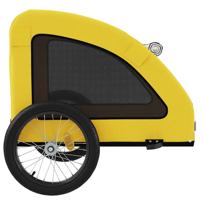 Remorcă de bicicletă animale companie galben textil oxford/fier WALTI