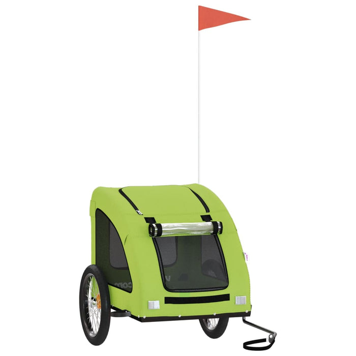 Remorcă de bicicletă animale companie, verde textil oxford/fier - WALTI WALTI
