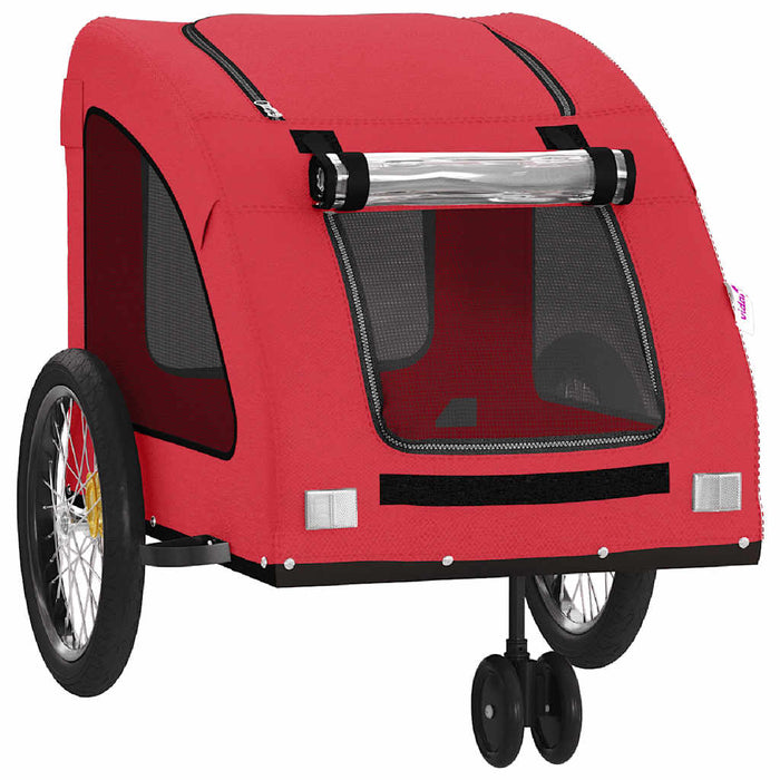 Remorcă de bicicletă animale companie, roșu, textil oxford/fier - WALTI WALTI