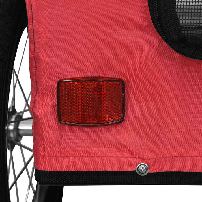 Remorcă de bicicletă animale companie, roșu, textil oxford/fier - WALTI WALTI