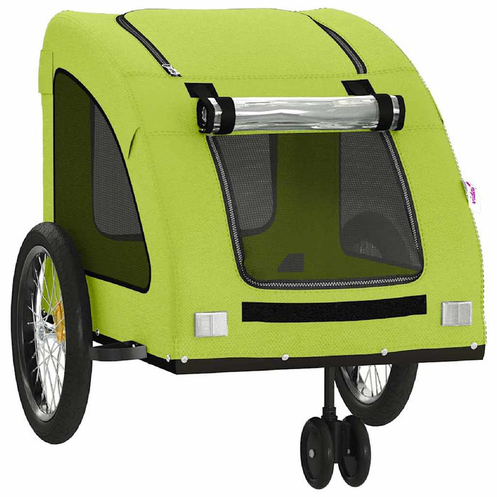 Remorcă de bicicletă animale companie, verde textil oxford/fier - WALTI WALTI