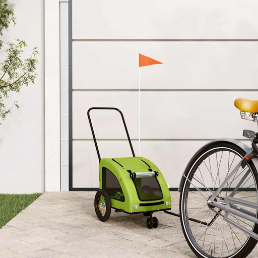 Remorcă de bicicletă animale companie, verde textil oxford/fier - WALTI WALTI
