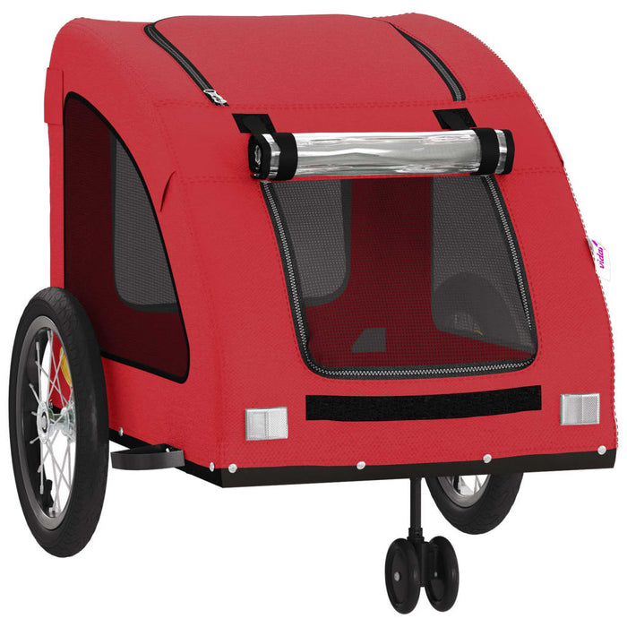 Remorcă de bicicletă animale companie, roșu, textil oxford/fier - WALTI WALTI