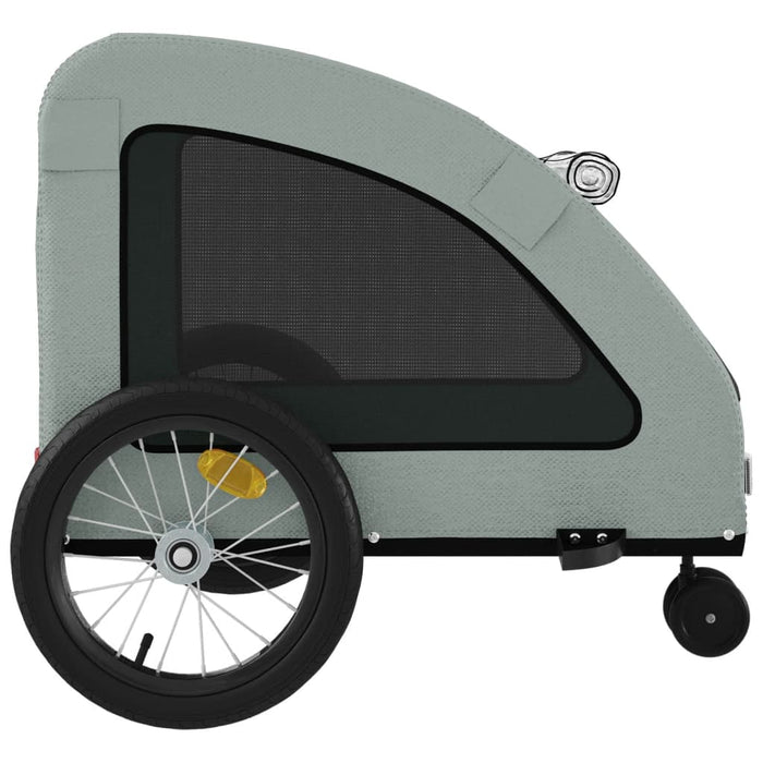 Remorcă de bicicletă animale companie, gri, textil oxford/fier - WALTI WALTI