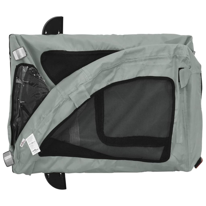 Remorcă de bicicletă animale companie, gri, textil oxford/fier - WALTI WALTI
