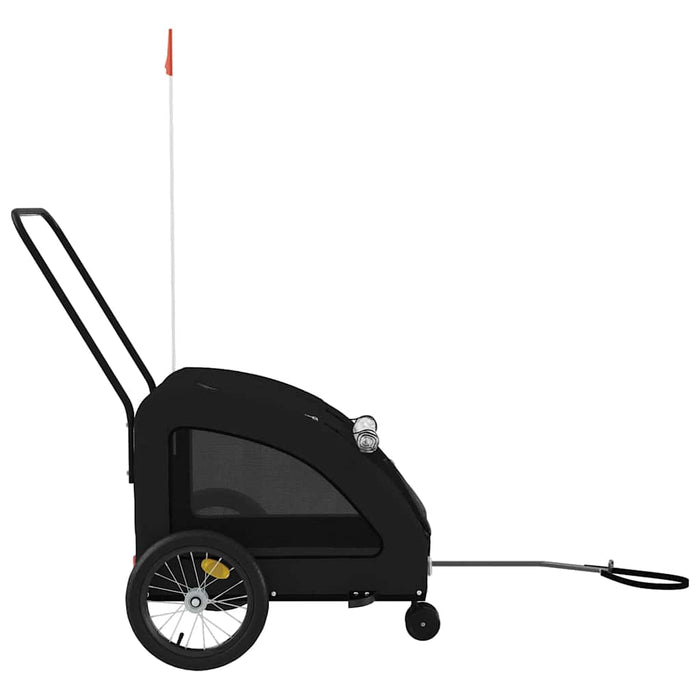 Remorcă bicicletă animale companie, negru, textil oxford/fier - WALTI WALTI